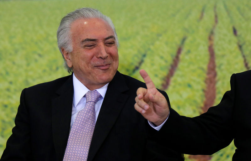 © Reuters. Presidente Michel Temer durante cerimônia em Brasília