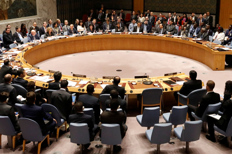 © Reuters. Reunião do Conselho de Segurança da ONU na sede da organização em Nova York, EUA