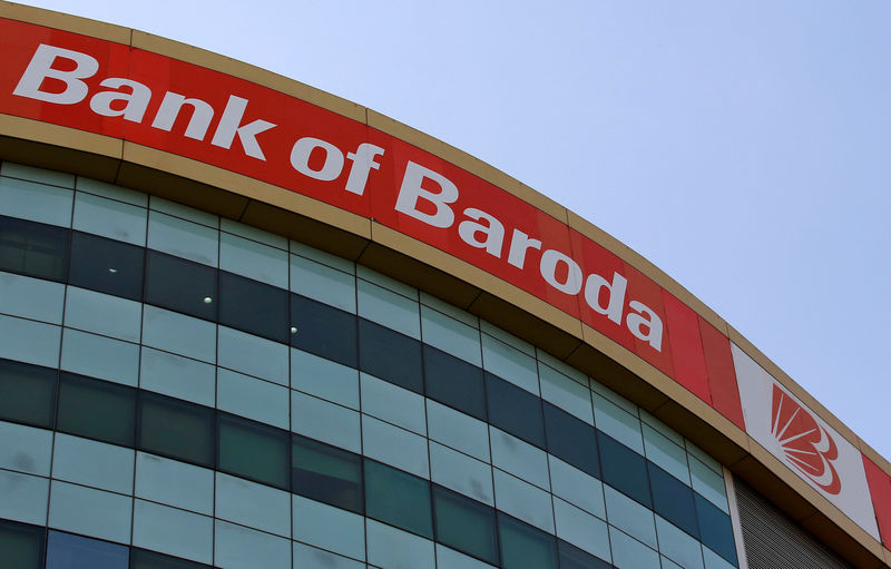 © Reuters. FILE PHOTO: The Bank of Baroda headquarters is pictured in Mumbai