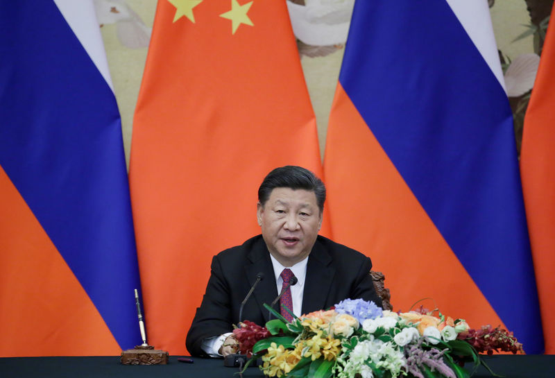 © Reuters. الرئيس الصيني ينتقد السياسات التجارية "الأنانية وقصيرة النظر"