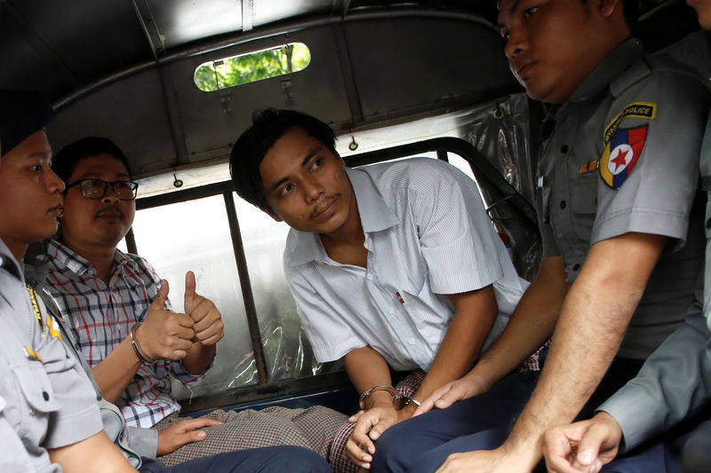 © Reuters. La sentencia en caso de periodistas de Reuters encarcelados en Myanmar se conocerá 27 de agosto