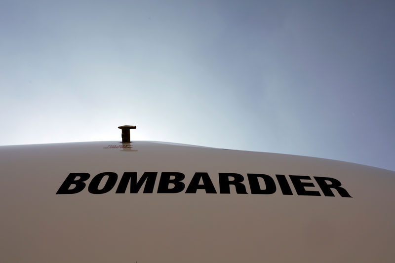 © Reuters. Bombardier logo LABACE in Sao Paulo
