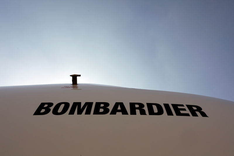 © Reuters. Bombardier logo LABACE in Sao Paulo