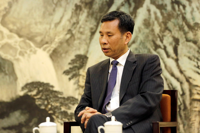 © Reuters. Chinese Finance Minister Liu Kun speaks during an interview with Reuters in Beijing