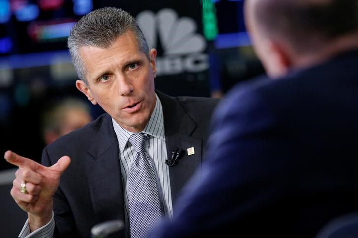 © Reuters. David Cordani, president and CEO of CIGNA Corp., appears on CNBC at the NYSE in New York