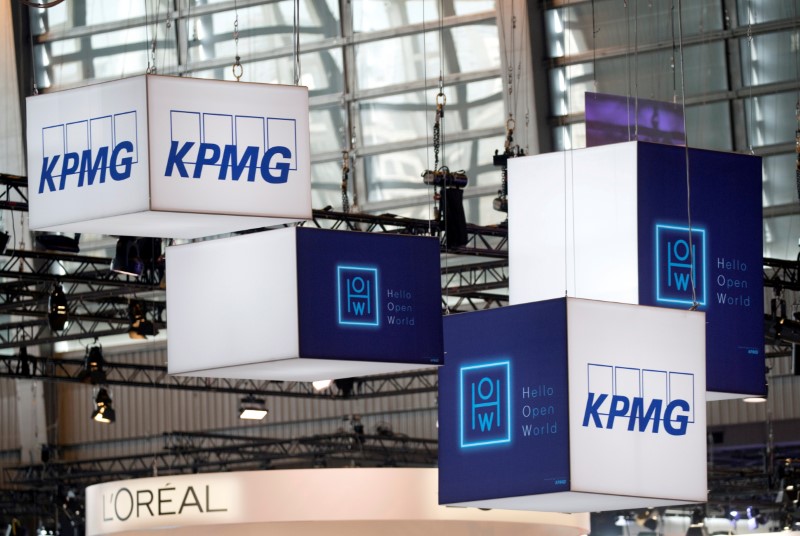 © Reuters. FILE PHOTO: The logo of KPMG is pictured during the Viva Tech start-up and technology summit in Paris, France