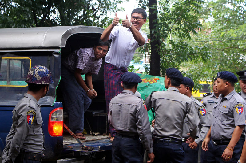 © Reuters. Se pospone el veredicto sobre los periodistas de Reuters en Myanmar