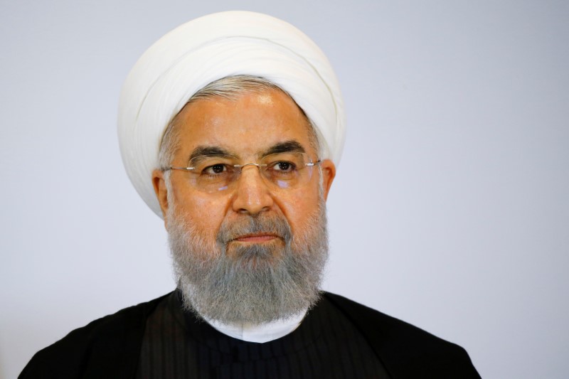 © Reuters. روحاني: المظاهرات ضد الحكومة الإيرانية شجعت ترامب على الانسحاب من الاتفاق النووي