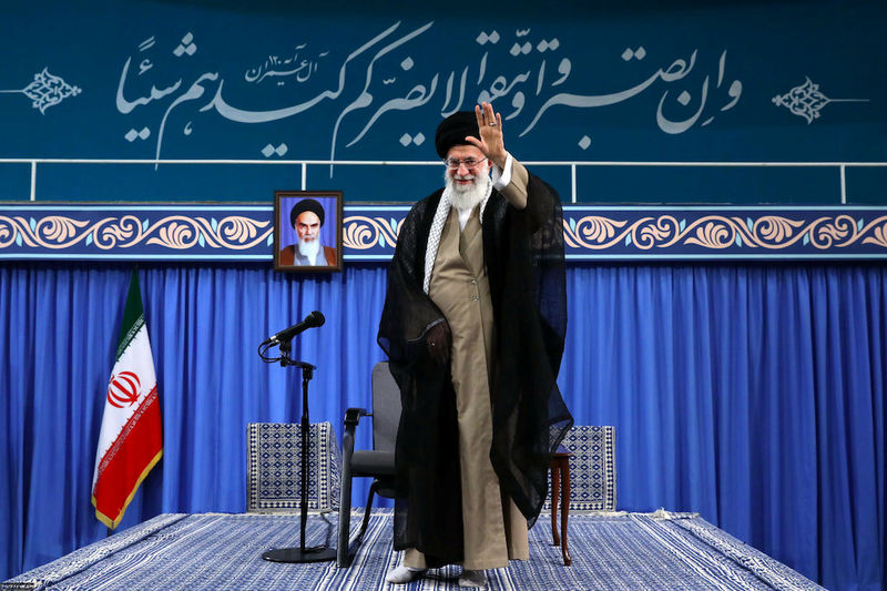 © Reuters. Iran's Supreme Leader Ayatollah Ali Khamenei is seen at the Hussayniyeh of Imam Khomeini in Tehran