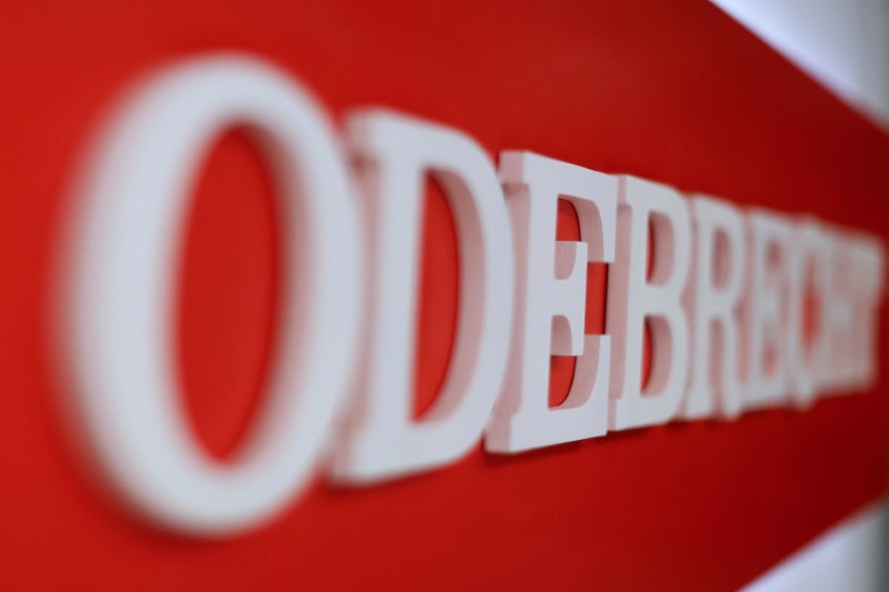 © Reuters. Logomarca da Odebrecht em um dos escritórios da empresa na Cidade do México