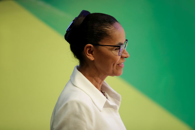 © Reuters. Candidata da Rede à Presidência, Marina Silva, durante evento em Brasília