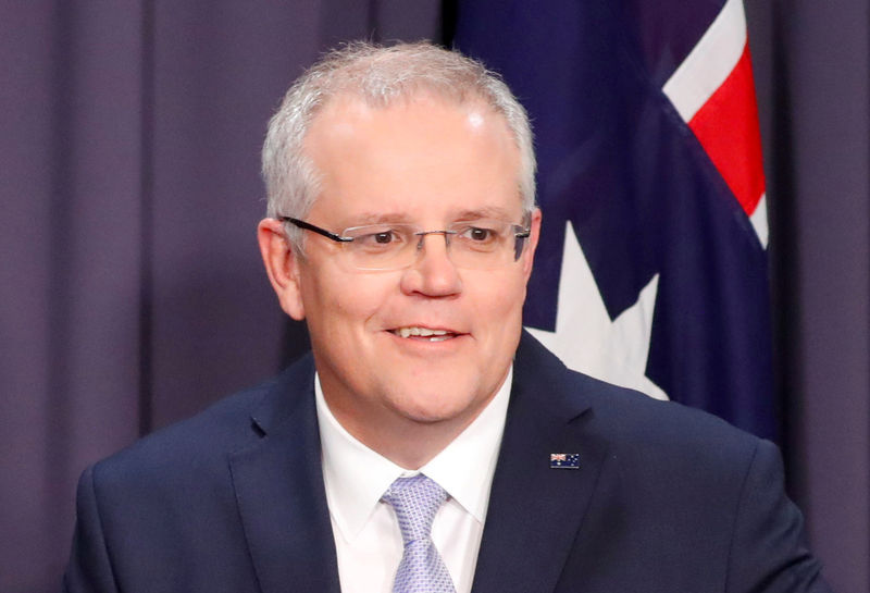 © Reuters. FILE PHOTO: The new Australian Prime Minister Scott Morrison attends a news conference in Canberra