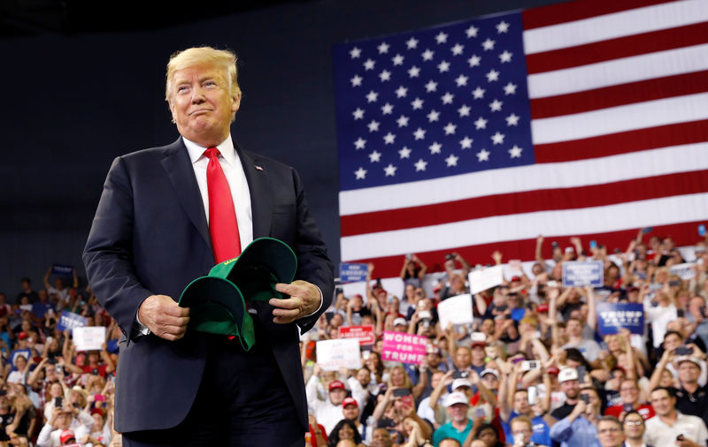 © Reuters. Trump durante discurso em Indiana