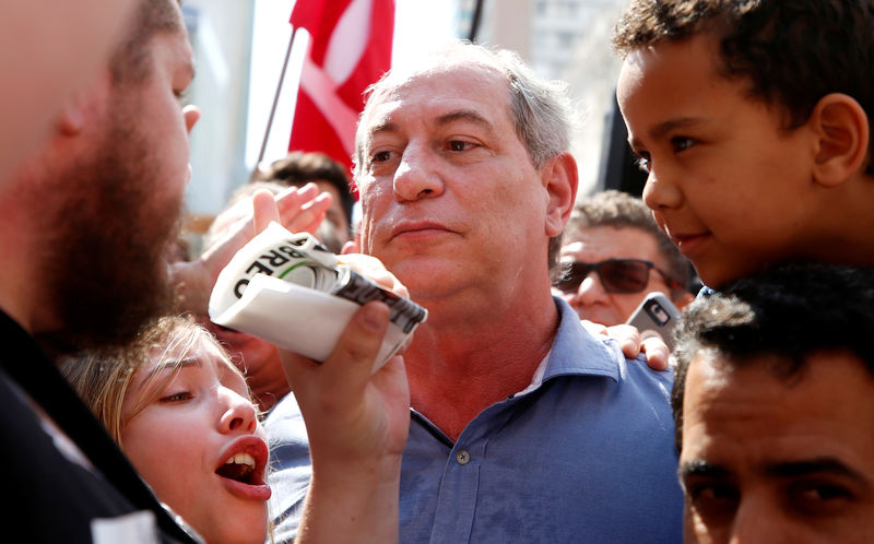 © Reuters. Candidato do PDT à Presidência, Ciro Gomes, em Curitiba