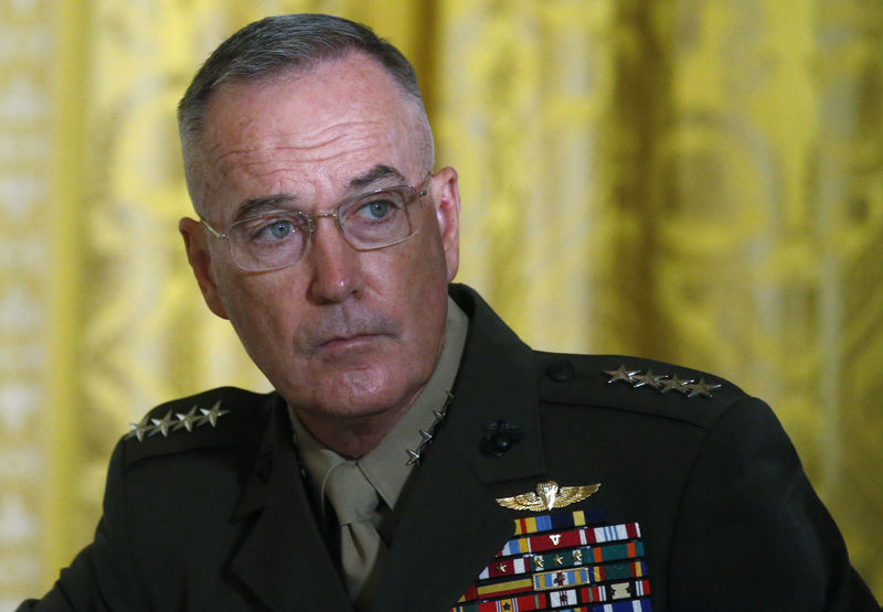 © Reuters. FILE PHOTO: U.S. Joint Chiefs Chairman Dunford attends meeting of the National Space Council at the White House in Washington