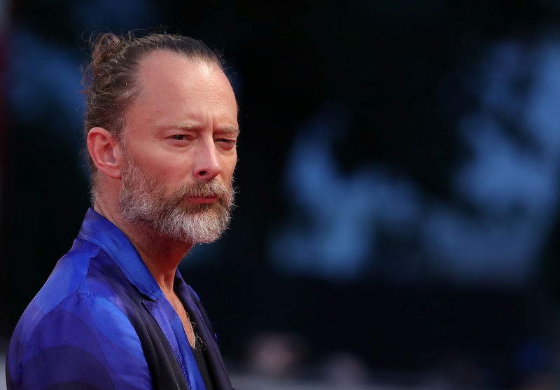 © Reuters. Músico Thom Yorke durante Festival Internacional de Cinema de Veneza, na Itália