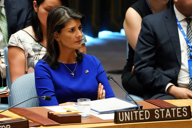 © Reuters. سفيرة أمريكا بالأمم المتحدة: مجلس الأمن يبحث الوضع في إدلب السورية الجمعة