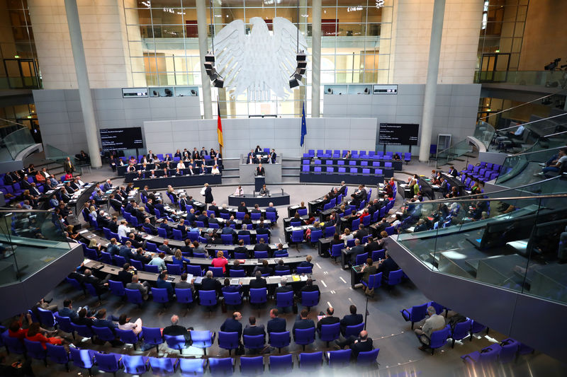 © Reuters. Budget debate at the lower house of parliament Bundestag in Berlin