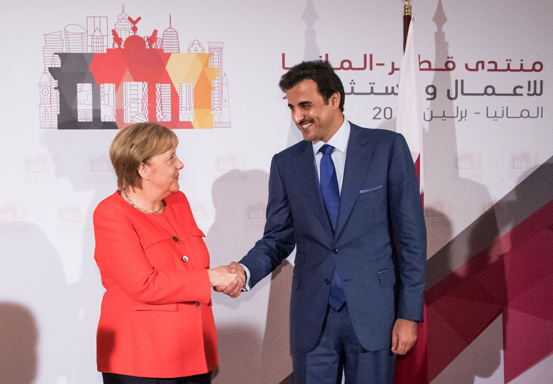 © Reuters. Qatar's Emir Tamim bin Hamad al Thani in Berlin