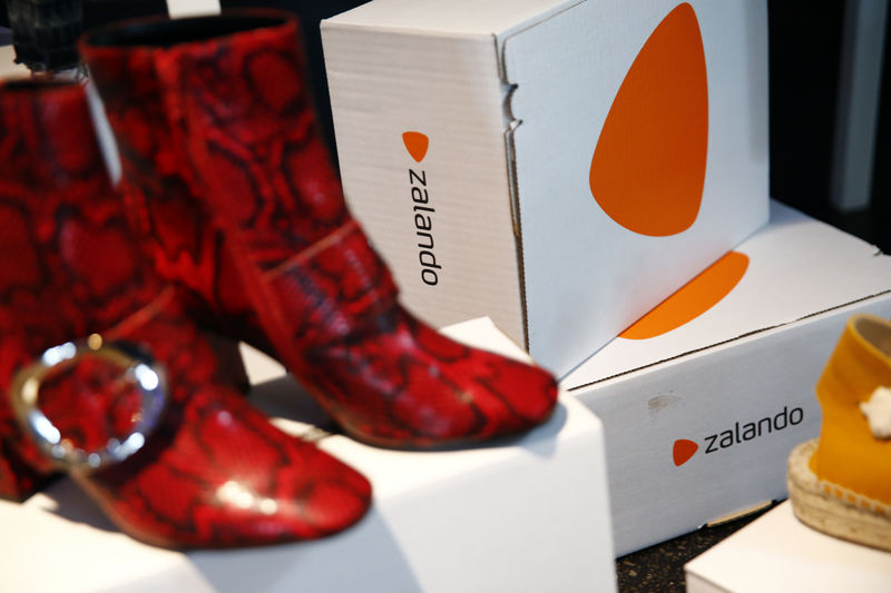 © Reuters. Goods of Zalando Operations, are seen during the company's annual shareholder meeting in Berlin