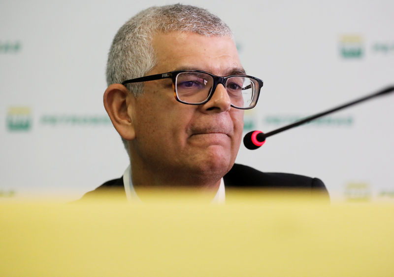 © Reuters. Presidente da Petrobras, Ivan Monteiro, durante coletiva de imprensa em São Paulo