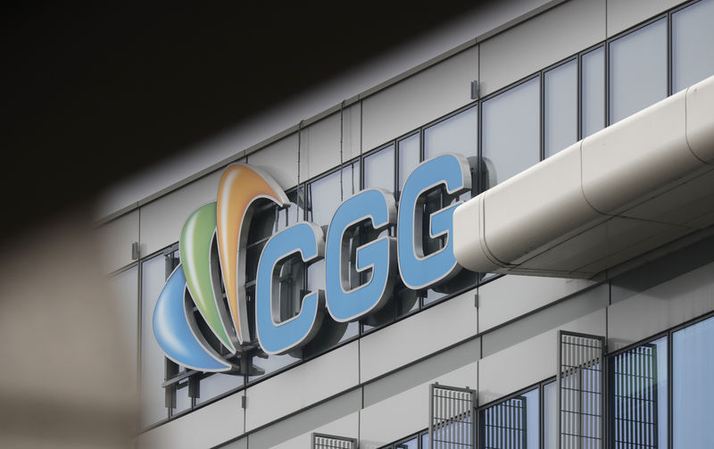 © Reuters. A logo is seen on manufacturer of geophysical equipment CGG building in Massy