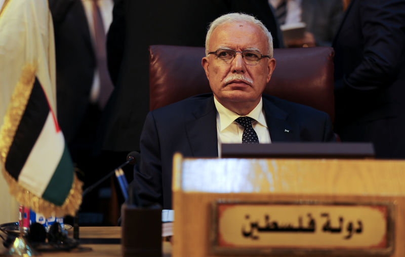 © Reuters. Chanceler palestino Riyad al-Maliki durante reunião no Cairo