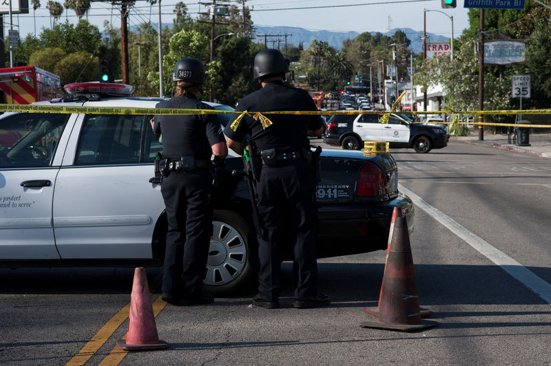 © Reuters. Polícia da Califórnia em Los Angeles