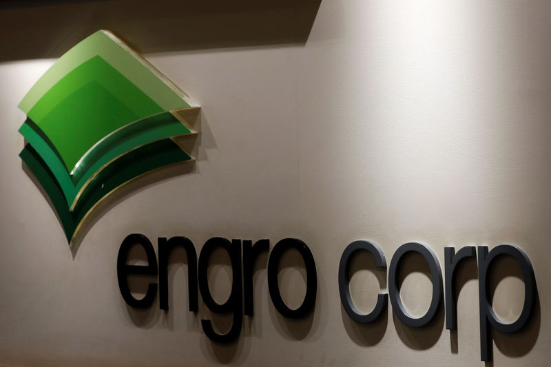© Reuters. The logo of Engro Corporation is seen at office in Karachi