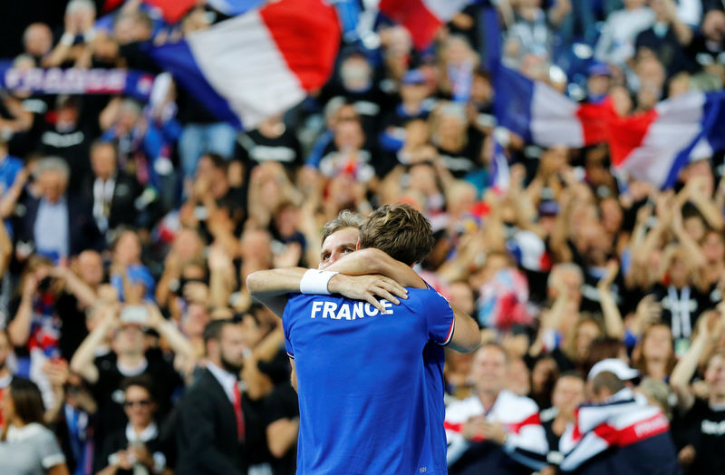 © Reuters. Davis Cup - World Group Semi-Final - France v Spain