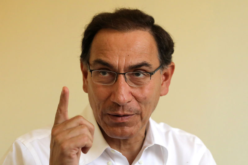 © Reuters. Presidente do Peru, Martín Vizcarra