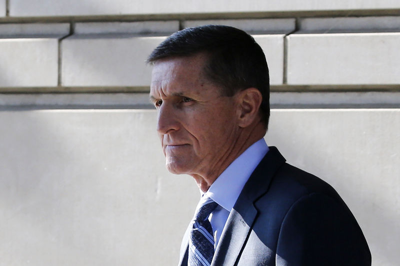 © Reuters. Former U.S. National Security Adviser Michael Flynn departs after plea hearing at U.S. District Court in Washington