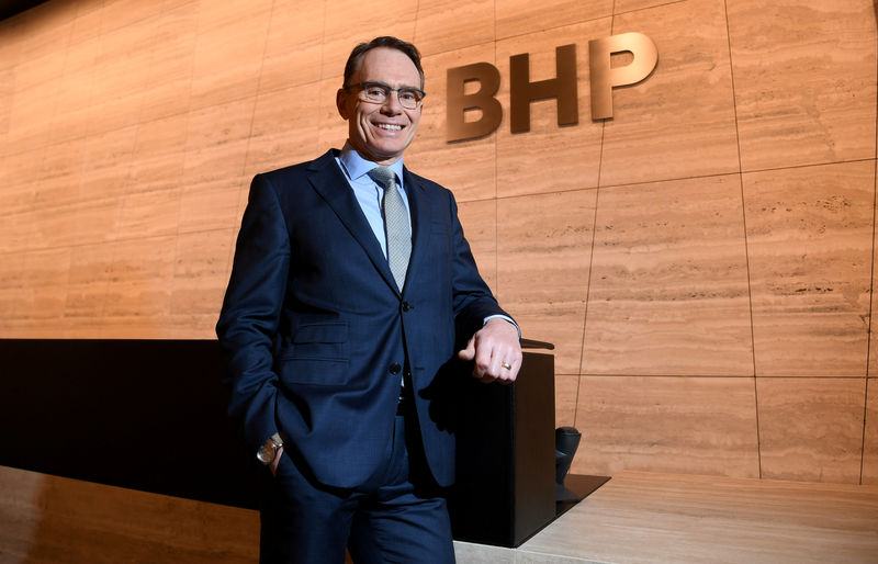 © Reuters. BHP CEO Andrew Mackenzie is seen at the company's headquarters in Melbourne