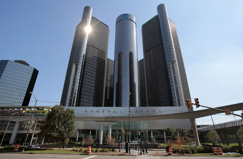 © Reuters. General Motors Co. headquarters is seen in Detroit, Michigan,