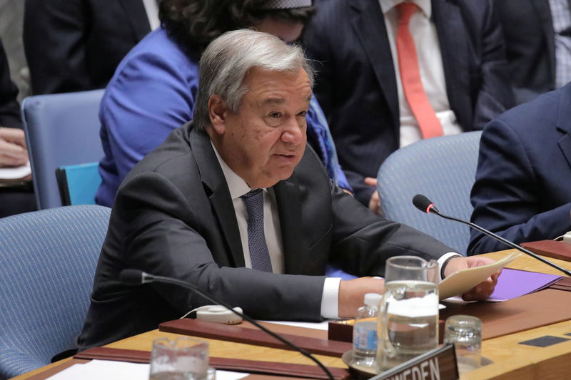 © Reuters. متحدث: الأمين العام للأمم المتحدة يرحب بنتائج القمة بين الكوريتين