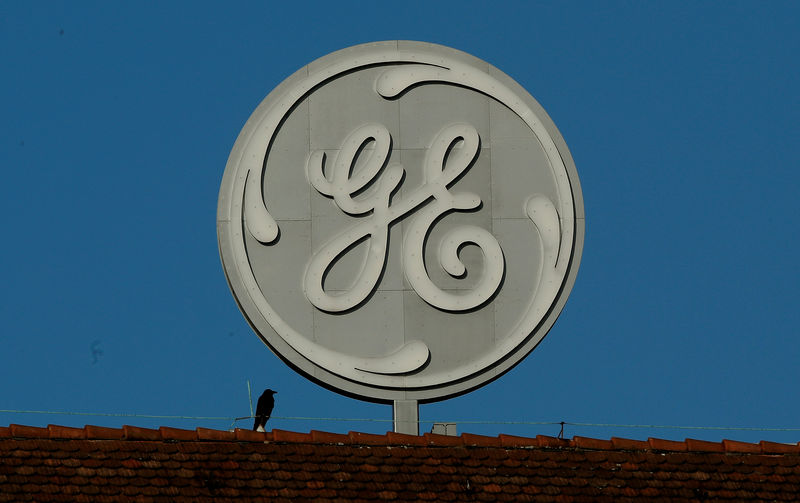 © Reuters. Logo of General Electric is seen in Baden