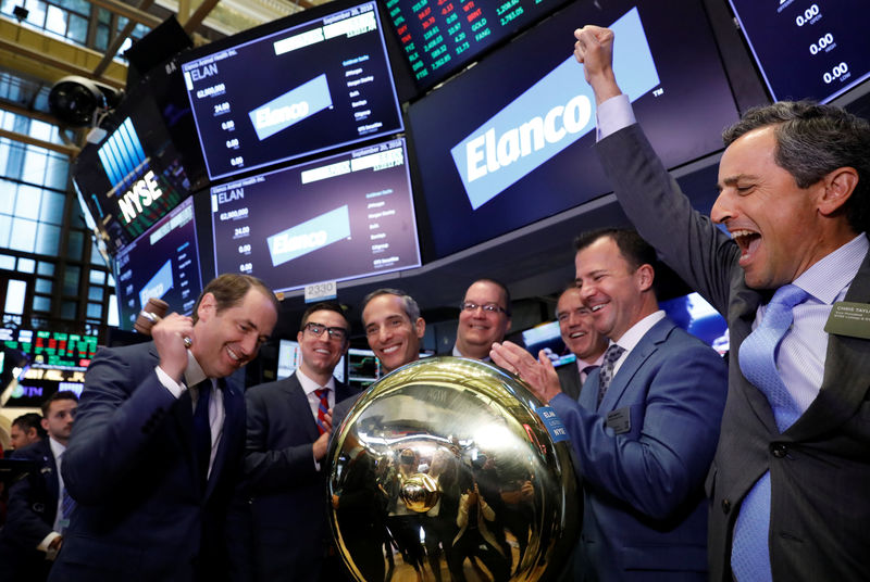 © Reuters. Elanco Animal Health Inc. President and CEO Simmons at the New York Stock Exchange in New York