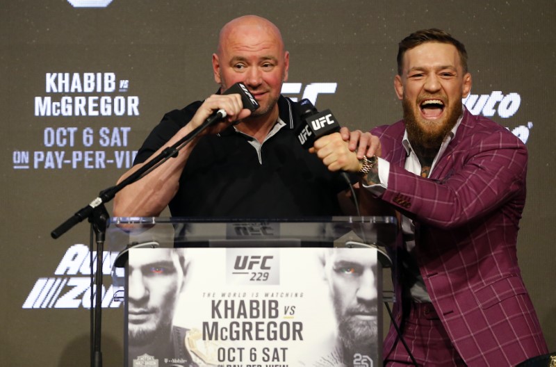 © Reuters. MMA: UFC 229 - Press Conference