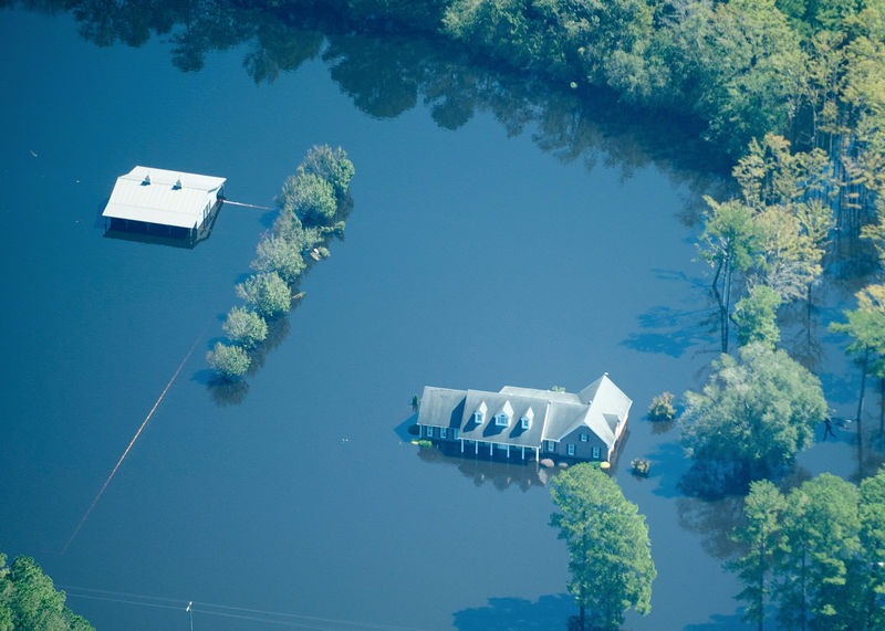 © Reuters. Flooding is seen in and around Wilmington