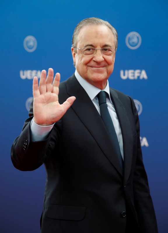 © Reuters. رئيس ريال مدريد يعارض إقامة مباريات للدوري الإسباني في الولايات المتحدة