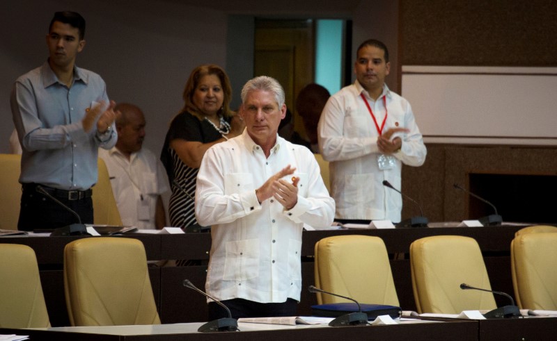 © Reuters. Presidente cubano, Miguel Díaz-Canel, durante sessão extraordinária da Assembleia Nacional de Cuba