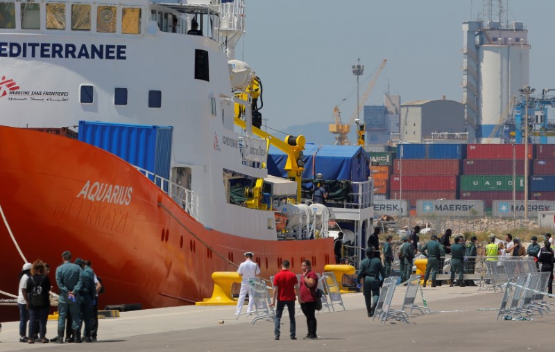 © Reuters. Panamá revoca el permiso para navegar con su bandera al Aquarius