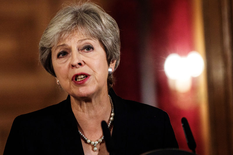 © Reuters. Primeira-ministra britânica, Theresa May, faz pronunciamento em Londres