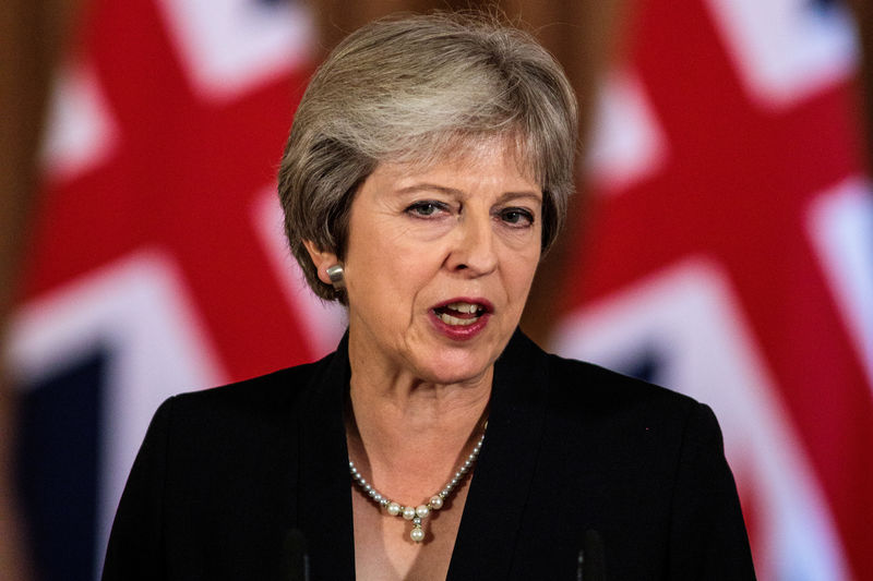 © Reuters. Primeira-ministra britânica, Theresa May, faz pronunciamento em Londres