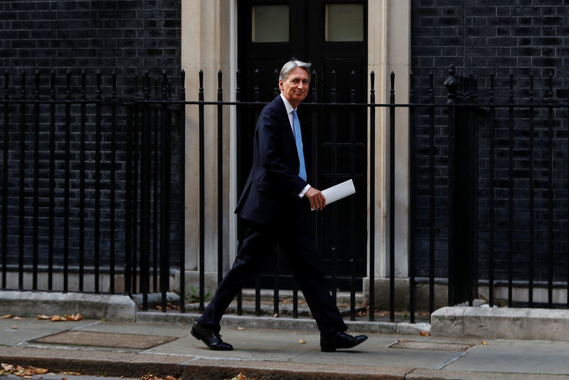 © Reuters. Chancellor of the Exchequer Philip Hammond arrives in Downing Street in London