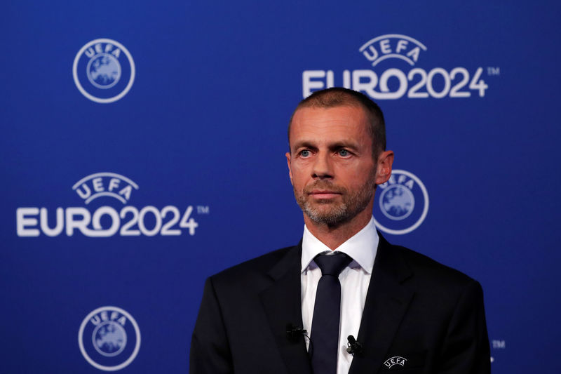 © Reuters. المانيا تنال حق استضافة بطولة اوروبا لكرة القدم 2024