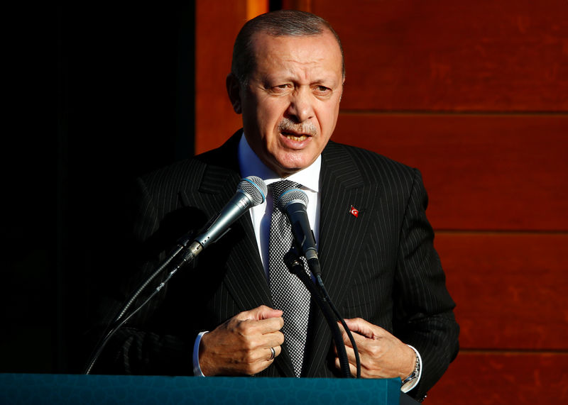 © Reuters. أردوغان يقول إنه يهدف إلى تأمين شرقي الفرات في شمال سوريا