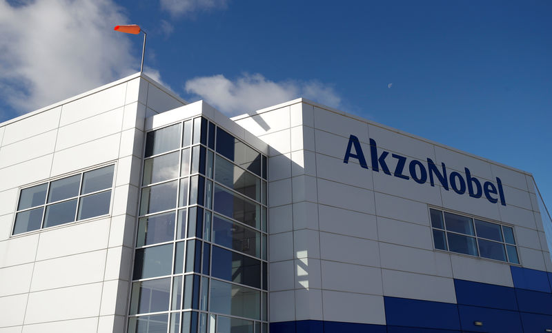 © Reuters. General view of the outside of AkzoNobel's new paint factory in Ashington, Britain