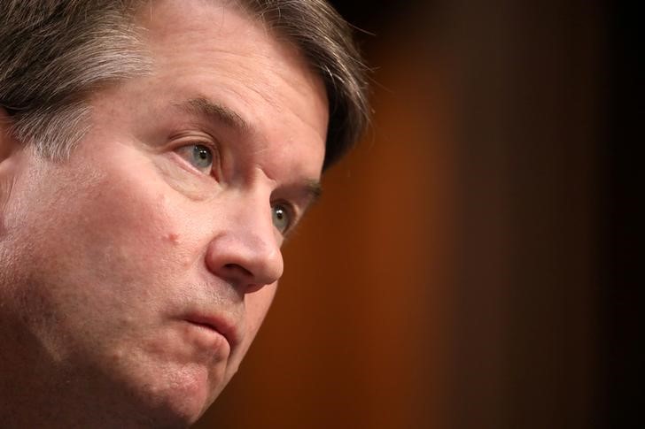 © Reuters. El juez candidato a la Corte Suprema de Estados Unidos Brett Kavanaugh durante una audiencia de confirmación en el Capitolio en Washington