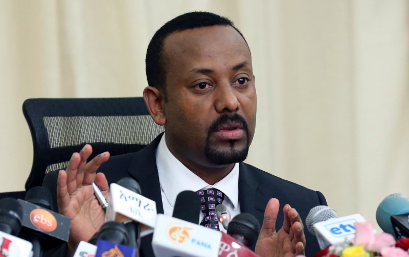 © Reuters. الائتلاف الحاكم في إثيوبيا يعيد انتخاب رئيس الوزراء أبي زعيما له